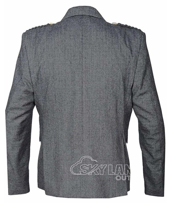 Grey Tweed Argyle Jacket and Vest | Scottish Versatile Formal Set