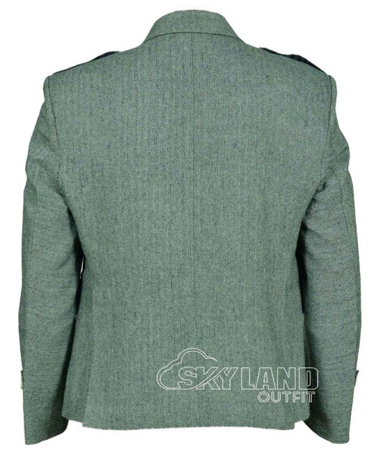 Lovat Green Tweed Argyle Jacket and Vest | Scottish Heritage Set