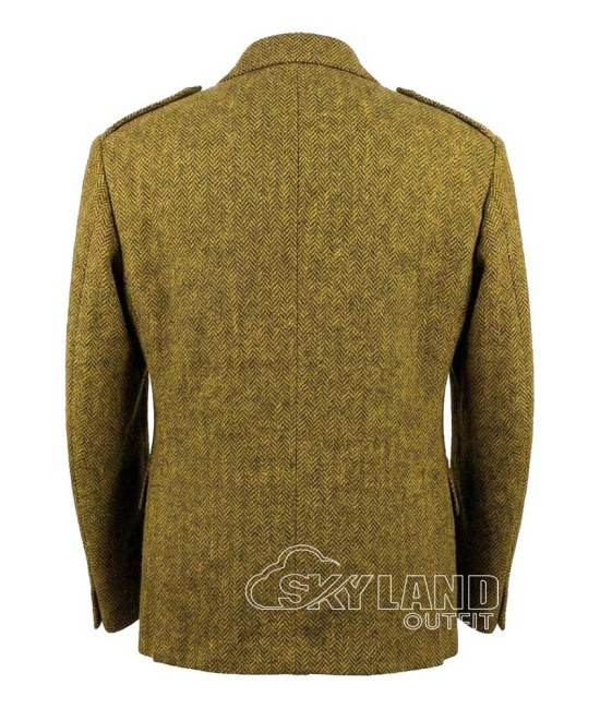 Mustard Yellow Tweed Argyle Jacket and Vest | Bold Scottish Set Mustard Yellow Tweed Argyle Jacket and Vest | Bold Scottish Set