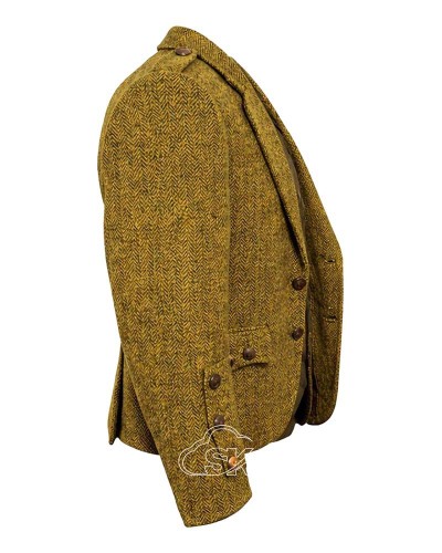 Mustard Yellow Tweed Argyle Jacket and Vest | Bold Scottish Set Mustard Yellow Tweed Argyle Jacket and Vest | Bold Scottish Set