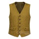 Mustard Yellow Tweed Argyle Jacket and Vest | Bold Scottish Set Mustard Yellow Tweed Argyle Jacket and Vest | Bold Scottish Set