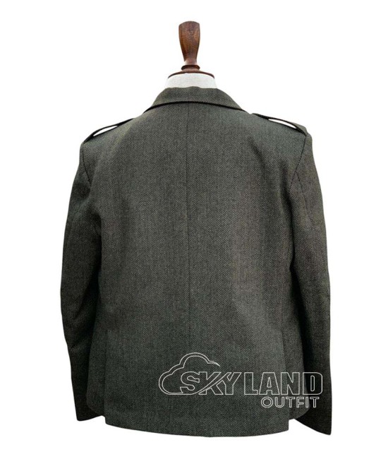 Olive Green Tweed Argyle Jacket and Vest | Scottish Formal Set Olive Green Tweed Argyle Jacket and Vest | Scottish Formal Set