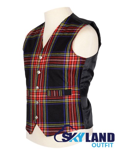 Scottish Black Stewart Tartan Vest / Irish Formal Tartan Waistcoats - 4 Plaids Scottish Black Stewart Tartan Vest / Irish Formal Tartan Waistcoats - 4 Plaids