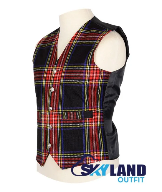 Scottish Black Stewart Tartan Vest / Irish Formal Tartan Waistcoats - 4 Plaids Scottish Black Stewart Tartan Vest / Irish Formal Tartan Waistcoats - 4 Plaids