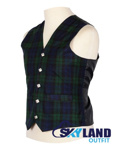 Scottish Black Watch Tartan Vest / Irish Formal Tartan Waistcoats - 4 Plaids Scottish Black Watch Tartan Vest / Irish Formal Tartan Waistcoats - 4 Plaids