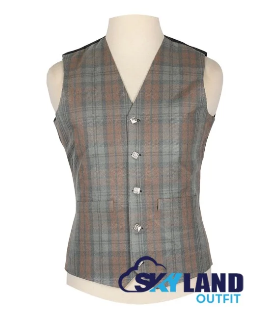 Scottish Black Watch Weathered Tartan Vest / Irish Formal Tartan Waistcoats - 4 Plaids Scottish Black Watch Weathered Tartan Vest / Irish Formal Tartan Waistcoats - 4 Plaids