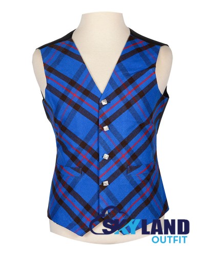 Scottish Elliot Modern Vest / Irish Bespoke Tartan Waistcoats - 4 Plaids