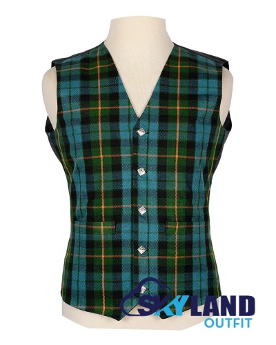 Scottish Gunn Ancient Vest / Irish Formal Tartan Waistcoats - 4 Plaids