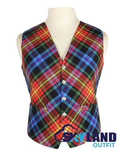 Scottish LGBTQ Pride Vest / Irish Bespoke Tartan Waistcoats - 4 Plaids