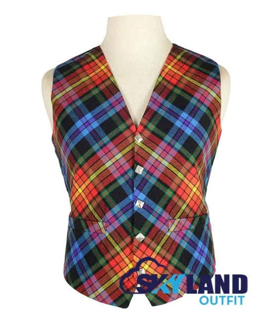 Scottish LGBTQ Pride Vest / Irish Bespoke Tartan Waistcoats - 4 Plaids Scottish LGBTQ Pride Vest / Irish Bespoke Tartan Waistcoats - 4 Plaids