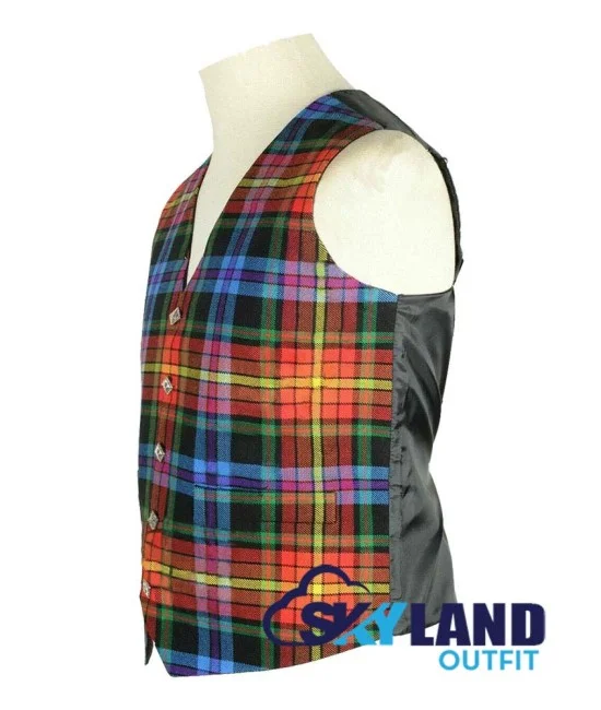 Scottish LGBTQ Pride Vest / Irish Formal Tartan Waistcoats - 4 Plaids Scottish LGBTQ Pride Vest / Irish Formal Tartan Waistcoats - 4 Plaids