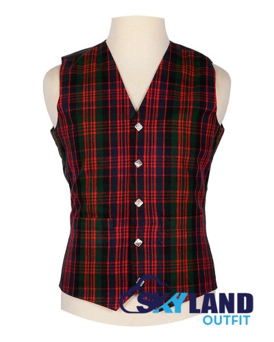 Scottish MacDonald Vest / Irish Formal Tartan Waistcoats - 4 Plaids