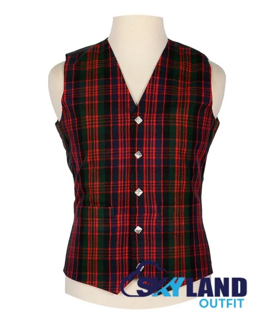 Scottish MacDonald Vest / Irish Formal Tartan Waistcoats - 4 Plaids Scottish MacDonald Vest / Irish Formal Tartan Waistcoats - 4 Plaids