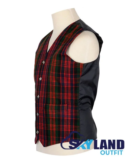 Scottish MacDonald Vest / Irish Formal Tartan Waistcoats - 4 Plaids Scottish MacDonald Vest / Irish Formal Tartan Waistcoats - 4 Plaids