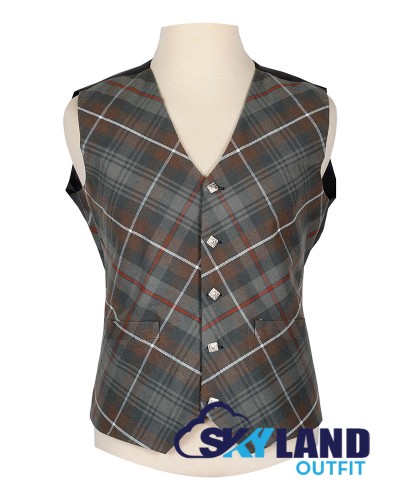Scottish McKenzie Weathered Vest / Irish Bespoke Tartan Waistcoats - 4 Plaids