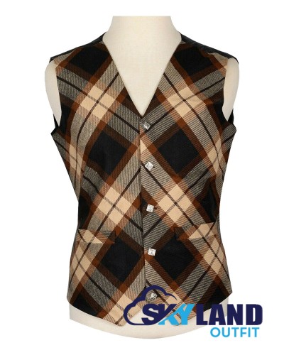 Scottish Rose Ancient Vest / Irish Bespoke Tartan Waistcoats - 4 Plaids