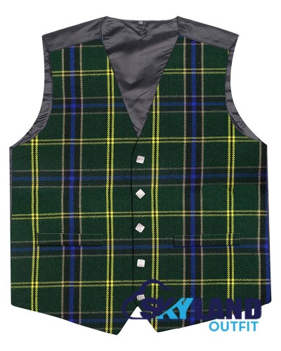 Scottish US Army Vest / Irish Formal Tartan Waistcoats - 4 Plaids