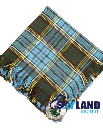 Anderson Tartan Scottish Kilt Fly Plaid with Hand Fringed Anderson Tartan Scottish Kilt Fly Plaid with Hand Fringed