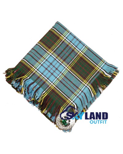 Anderson Tartan Scottish Kilt Fly Plaid with Hand Fringed Anderson Tartan Scottish Kilt Fly Plaid with Hand Fringed