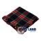 Black Stewart Tartan Scottish Kilt Fly Plaid with Hand Fringed