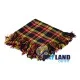 Buchanan Tartan Scottish Kilt Fly Plaid with Hand Fringed Buchanan Tartan Scottish Kilt Fly Plaid with Hand Fringed