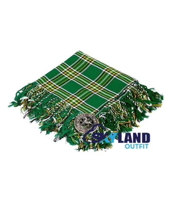 Irish Tartan Scottish Kilt Fly Plaid with Hand Fringed Irish Tartan Scottish Kilt Fly Plaid with Hand Fringed