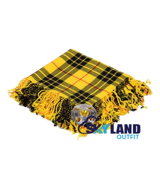 MacLeod of Lewis Tartan Scottish Kilt Fly Plaid with Hand Fringed MacLeod of Lewis Tartan Scottish Kilt Fly Plaid with Hand Fringed