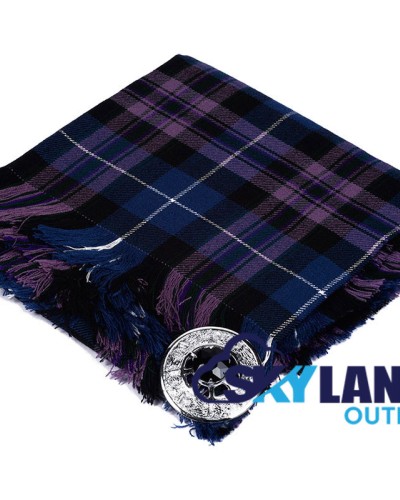 Pride of Scotland Tartan Scottish Kilt Fly Plaid with Hand Fringed