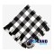 White / Black Rob Roy Tartan Scottish Kilt Fly Plaid with Hand Fringed