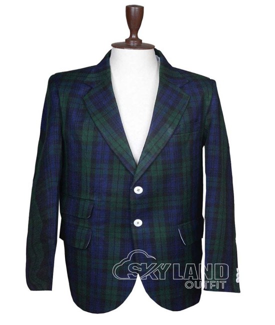 Black Watch Tartan Blazer | Custom Scottish Wedding Jacket