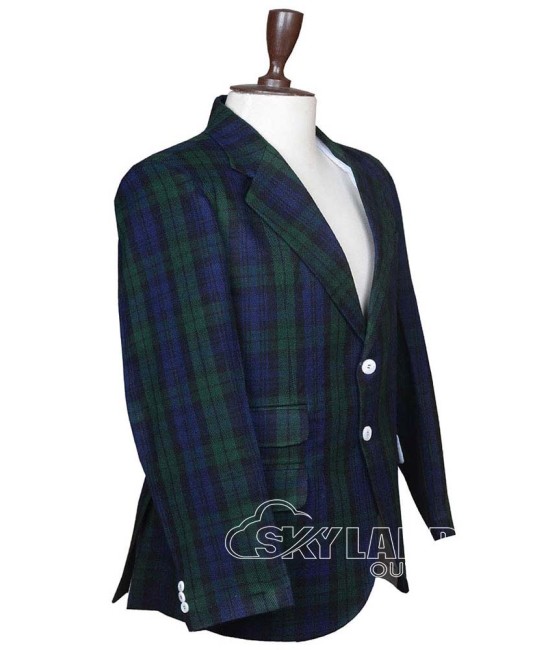 Black Watch Tartan Blazer | Custom Scottish Wedding Jacket