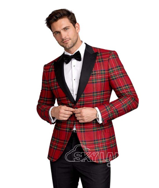 Royal Stewart Tartan Blazer | Custom Scottish Wedding Jacket