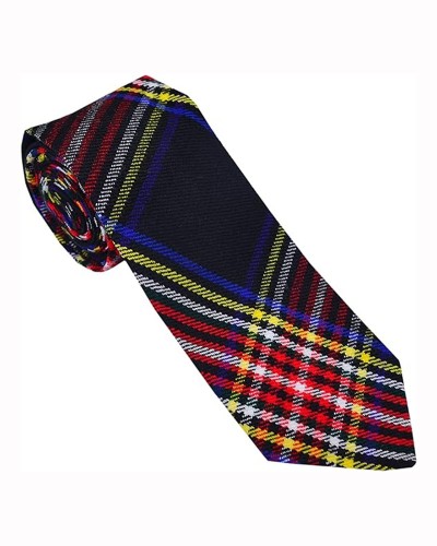 Black Stewart Tartan Acrylic NeckTie Scottish Clan NeckTies Black Stewart Tartan Acrylic NeckTie Scottish Clan NeckTies