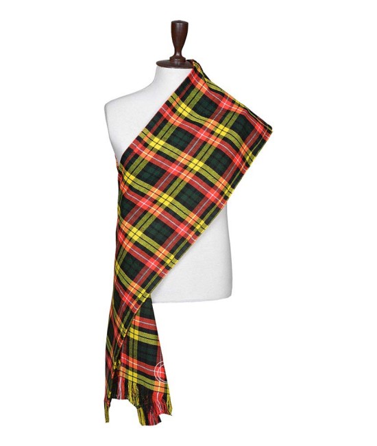 Buchanan Tartan Sash Scarf – Scottish Plaid Wrap for Kilt Outfits