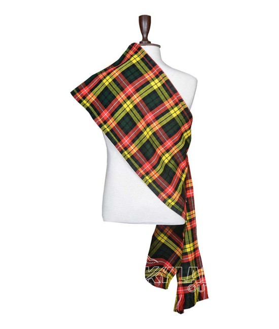 Buchanan Tartan Sash Scarf – Scottish Plaid Wrap for Kilt Outfits