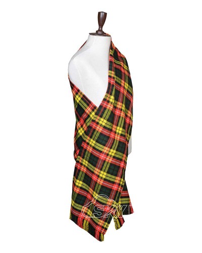 Buchanan Tartan Sash Scarf – Scottish Plaid Wrap for Kilt Outfits
