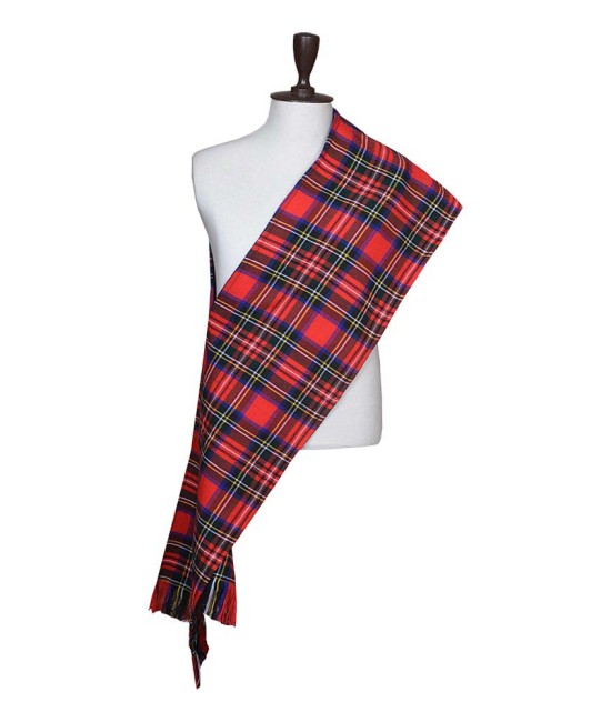 Royal Stewart Modern Tartan Sash Scarf – Scottish Plaid Wrap Royal Stewart Modern Tartan Sash Scarf – Scottish Plaid Wrap