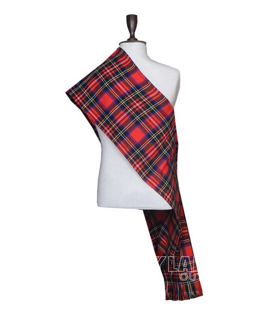 Royal Stewart Modern Tartan Sash Scarf – Scottish Plaid Wrap Royal Stewart Modern Tartan Sash Scarf – Scottish Plaid Wrap