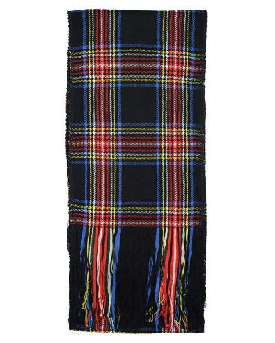 Black Stewart Tartan Sash Scarf – Elegant Scottish Plaid Wrap for Women Black Stewart Tartan Sash Scarf – Elegant Scottish Plaid Wrap for Women