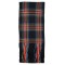 Black Stewart Tartan Sash Scarf – Elegant Scottish Plaid Wrap for Women