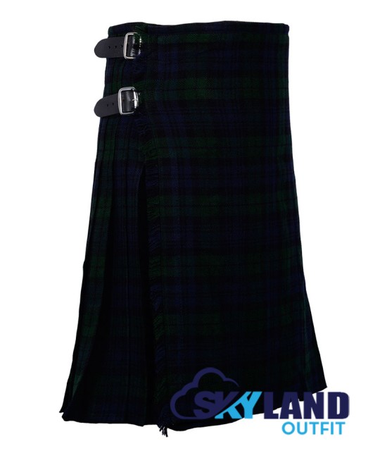 Scottish Black Watch Tartan 8 Yard Kilt Traditional Tartan Kilts