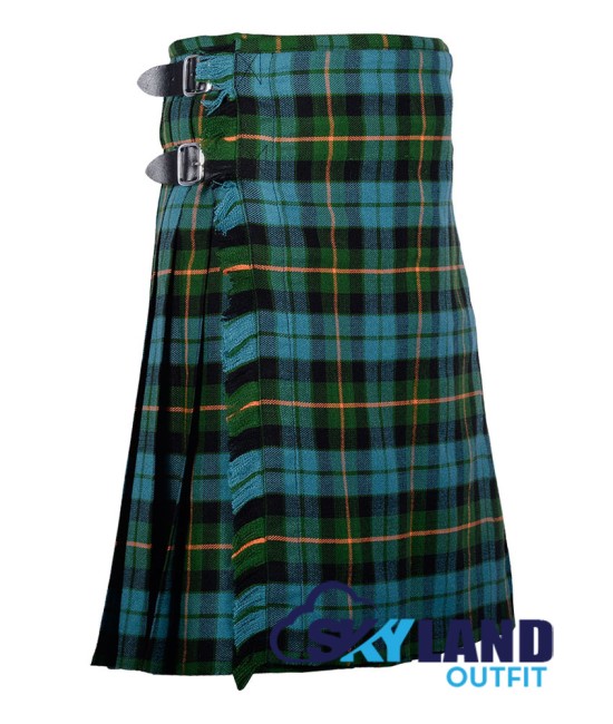 Scottish Gunn Ancient Tartan 8 Yard Kilt Traditional Tartan Kilts