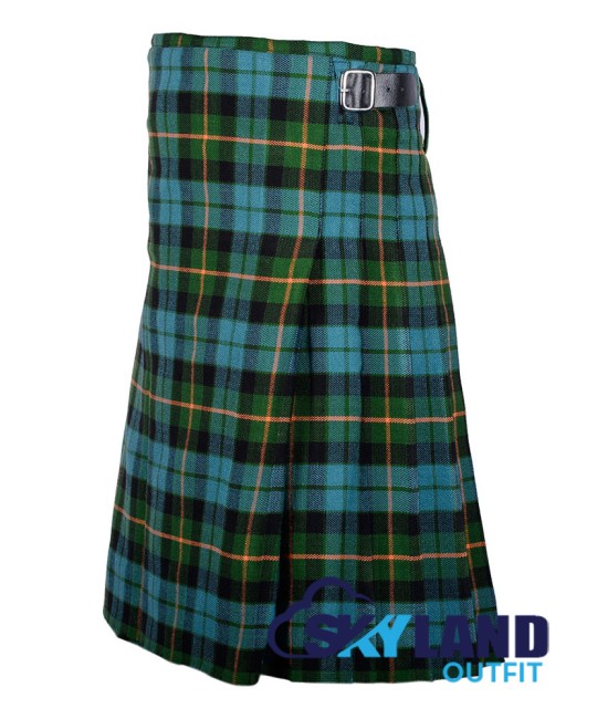 Scottish Gunn Ancient Tartan 8 Yard Kilt Traditional Tartan Kilts