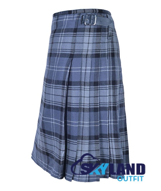 Scottish Hamilton Grey Tartan 8 Yard Kilt Traditional Tartan Kilts