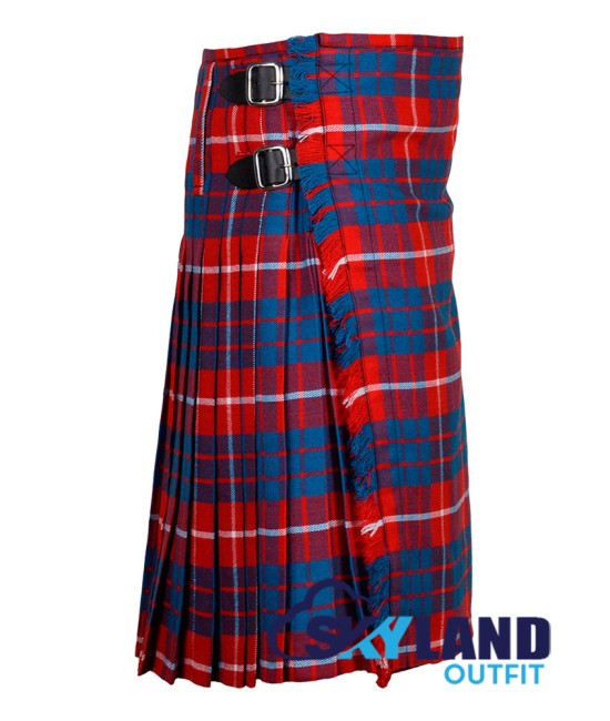 Scottish Hamilton Red Tartan 8 Yard Kilt Traditional Tartan Kilts