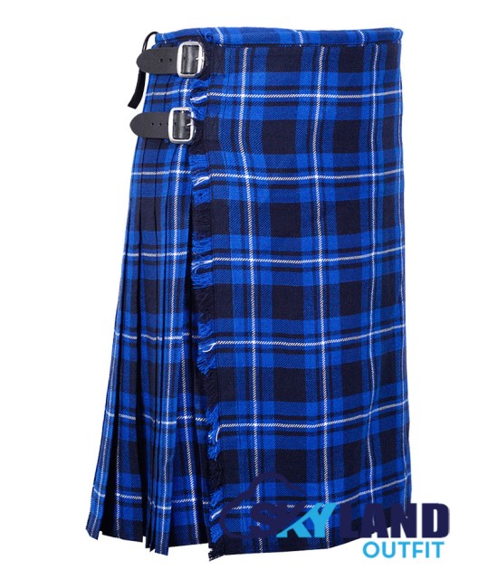 Scottish Ramsey Blue Tartan 8 Yard Kilt Traditional Kilts