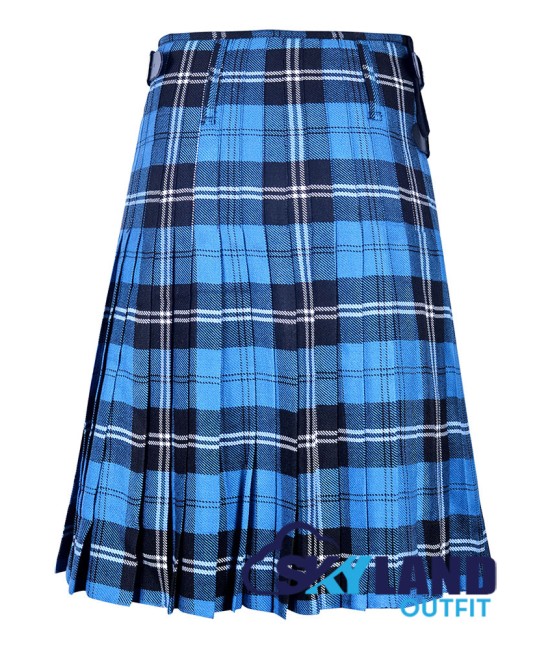 Scottish Ramsey Blue Hunting Tartan 8 Yard Kilt Traditional Kilts