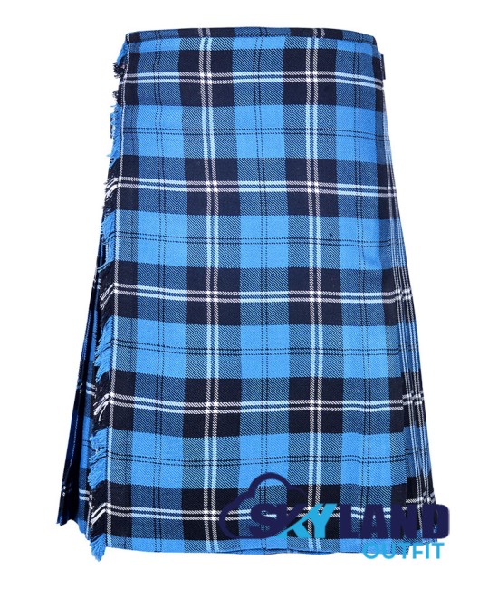 Scottish Ramsey Blue Hunting Tartan 8 Yard Kilt Traditional Kilts