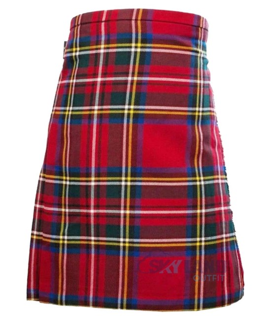 Scottish Royal Stewart Modern Tartan 8 Yard Kilt Traditional Kilts