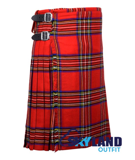 Scottish Royal Stewart Tartan 8 Yard Kilt Traditional Tartan Kilts